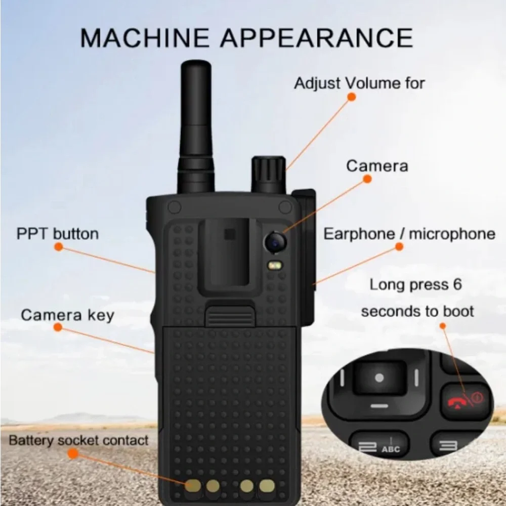 Radio-tone RT4 4G LTE Android 6.0 WiFi PTT Zello Smartphone Interphone New